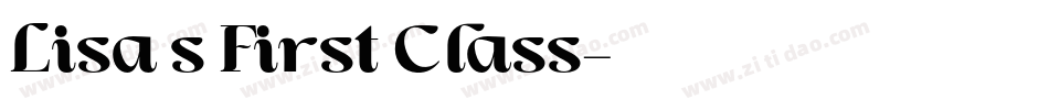 Lisa s First Class字体转换